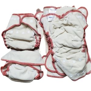 NWOT 4X Felicity DSQ Velour cotton fitted diapers 6-25 lbs